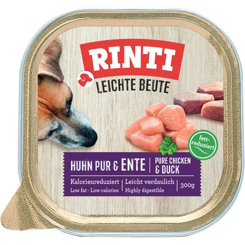 9x300g RINTI Leichte Beute Huhn & Ente Hundefutter nass