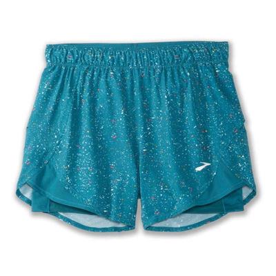 Brooks Chaser 5in 2-in-1 Short - Women's Lagoon Speckle Print/Lagoon S 221464486.025