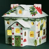 Anthropologie Holiday | Anthropologie Nathalie Lete Holiday Village Sky Christmas Ceramic House | Color: Green/Red | Size: Os
