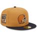 Men's New Era Tan/Navy Cleveland Browns 60th Anniversary Wheat 59FIFTY fitted hat