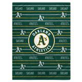 Oakland Athletics 60'' x 80'' Logo Stripe Flannel Fleece Blanket