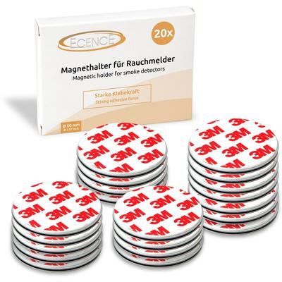 20x Magnethalterung 50mm für Rauchmelder Feuermelder Magnet-Befestigung Image