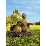 Hi-Line Gift Ltd. Playful Ducklings 1 Piece Garden Statue in Black/Yellow | 5 H x 3.86 W x 5.31 D in | Wayfair 87697-D