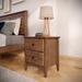 Grain Wood Furniture Greenport 2 Drawer Nightstand Wood in Brown/Gray/Green | 24.75 H x 20 W x 16 D in | Wayfair GP0405