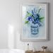Red Barrel Studio® Blue Bouquet II Premium Framed Print - Ready To Hang Paper, Solid Wood in Blue/Green/Indigo | 30.5 H x 22.5 W x 1 D in | Wayfair