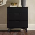 Mercury Row® Helmick 3 Drawer 29" W Solid Wood Chest Wood in Black | 35 H x 29 W x 15.75 D in | Wayfair E9A75D1575B24E50BFA592AAFB467269