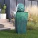 Mistana™ Ferrigno Oversized Artichoke Pedestal Ceramic Fountain w/ Light | 35.75 H x 13.5 W x 13.5 D in | Wayfair 88AE5CAC56EE40CA8B47EFE727B4767E