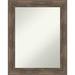 Loon Peak® Christhard Wood Framed Wall Mounted Accent Mirror in Matte Wood in Brown | 28.75 H x 22.75 W x 1.25 D in | Wayfair