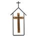 17 Stories Cross & Steeple Wall Art Metal & Wood Metal in Black/Gray | 14.25 H x 6.75 W x 1.25 D in | Wayfair E00BF240690C4F9699E8361B9507DB5A