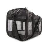 Sherpa To Go Travel Pet Carrier, Black, Medium Polyester in Gray | 15 H x 11 W x 11 D in | Wayfair 16810