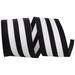 The Holiday Aisle® Striped Ribbon Fabric in Black | 2.5 H x 4 W x 4 D in | Wayfair 60F4791C08174FEDBC90F996E024F469