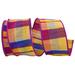 The Holiday Aisle® Plaid Ribbon Fabric in Blue/Indigo/Yellow | 2.5 H x 4 W x 4 D in | Wayfair EE988EAEB0B949CFA8612DB9984E4C59