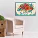 August Grove® Epic Graffiti 'Frilly Floral' By David Galchutt, C Frilly Floral by - on Metal in Blue/Orange | 26 H x 40 W x 1.5 D in | Wayfair