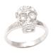 Skull Queen,'Unisex Sterling Silver Skull Cocktail Ring Crafted in Bali'