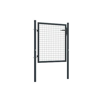 vidaXL Mesh-Gartentor Verzinkter Stahl Grau : Größe - 100 x 125 cm