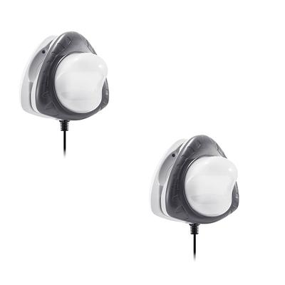 Intex Above Ground Underwater LED Magnetic Swimming Pool Wall Light (2 Pack) - 3