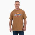 Dickies Men's Short Sleeve Tri-Color Logo Graphic T-Shirt - Brown Duck Size Lt (WS22A)