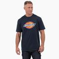 Dickies Men's Short Sleeve Tri-Color Logo Graphic T-Shirt - Dark Navy Size 2 (WS22A)