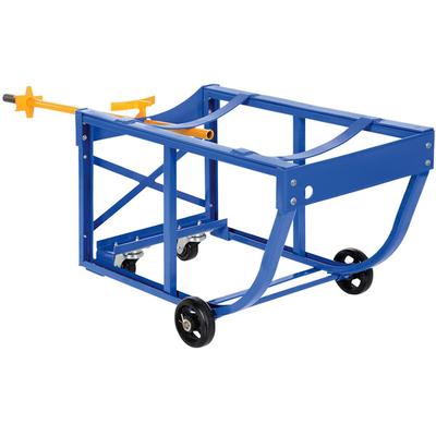 Vestil 800 lb. 31 3/4" x 19" x 21 1/2" Economy Steel Rotating Drum Cart with Polyurethane Wheels RDC-60-5-PU