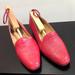 Gucci Shoes | Gucci Red Leather Slip On Flats, 40b Great Condition Designer Italian Shoes | Color: Red | Size: 40eu