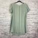 Anthropologie Dresses | Anthropologie Cloth & Stone Medium Linen Blend Shirt Dress Green Striped Button | Color: Green | Size: M