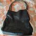 Coach Bags | Coach Large Black Leather Shoulder Bag, Purse | Color: Black/White | Size: Os