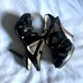 Coach Shoes | Coach Criss Cross Slingback Heels - Size 8 | Color: Black | Size: 8