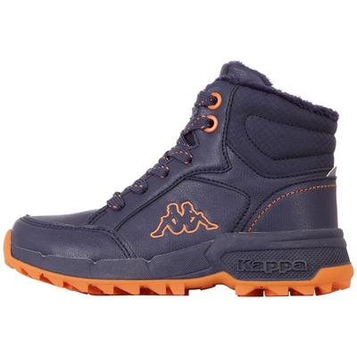 Winterboots KAPPA, Gr. 38, blau (navy, orange), Synthetik, mehrfarbig, sportlich, Schuhe, - mit praktischem Reißverschluss auf der Innenseite