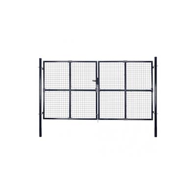 vidaXL Mesh-Gartentor Verzinkter Stahl Grau : Größe - 289 x 150 cm Image