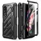 SupCase Hülle für Samsung Galaxy Z Fold 3 5G (2021), Stoßfest Handyhülle Bumper Case Robust Schutzhülle [Unicorn Beetle Pro] mit integriertem Displayschutz & Ständer & S Pen Slot (Schwarz)