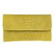 Girly Handbags Womens Croc Suede Clutch Bag Italian Leather - Yellow