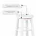 24 Inches Counter Stool White - Linon CS251WHT01U