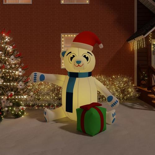 vidaXL Weihnachtsdekoration Aufblasbarer Teddybär LED 240 cm