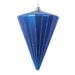 Vickerman 690574 - 6" Matte Blue Cone Christmas Tree Ornament (3 Pack) (MT224302)