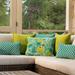 Pillow Perfect Outdoor Hockley Teal Throw Pillows (Set of 2)