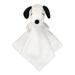 Lambs & Ivy Peanuts Snoopy Lovey White/Black Plush Security Blanket