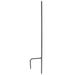 Achla Designs Simple Wrought Iron Threaded Stake w/2-Pronged Foot, 36 Inch Tall, Roman Bronze Powder Coat Finish