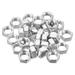 30pcs M10x1.0 Steel Hex Nuts Hardware Nuts Screw Bolt Fasteners 6mm High - Silver Tone