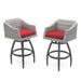 Cannes 2 Piece Sunbrella Outdoor Patio Swivel Barstools