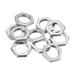 10pcs M16x1.5 Steel Hex Nuts Hardware Nuts Screw Bolt Fasteners 4mm High - Silver Tone