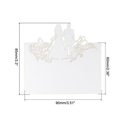 Table Name Place Cards, 25 Pcs Hollow People Cut Design Blank Card