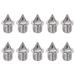 10pcs Track Spikes 3/16 Inch Alloy Steel Lightweight, Silver Tone - Silver Tone