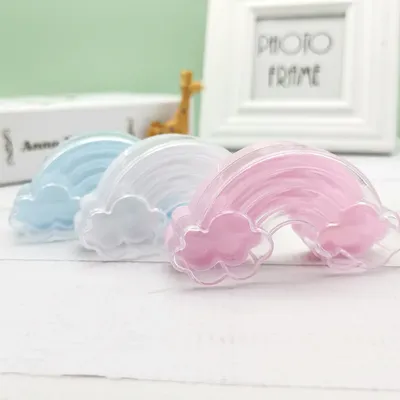 Boîte à bonbons créative arc-en-ciel nuage 12 pièces/ensemble boîte-cadeau en plastique Transparent