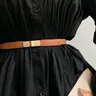 Ceinture en cuir pour femmes ceinture de chemise habillée ceinture fine assortie joint de taille