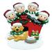 The Holiday Aisle® Family of 4 w/ Dog Hanging Figurine Ornament Ceramic/Porcelain in Green/Red/Yellow | 3 H x 4 W x 1 D in | Wayfair