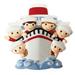 The Holiday Aisle® Family on a Cruise Ship Hanging Figurine Ornament Ceramic/Porcelain in Black/Blue/Red | 3 H x 4 W x 1 D in | Wayfair