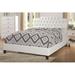 Red Barrel Studio® Datrell Tufted Platform Bed Upholstered/Faux leather in White | 47 H in | Wayfair 073BF229CFCB431DAF42E911576677B7