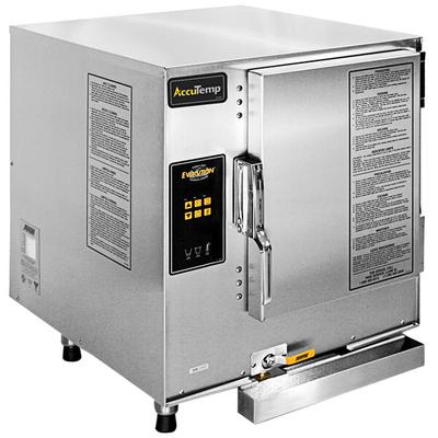 AccuTemp N61201E060 Evolution 6 Pan Countertop Natural Gas Boilerless Steamer - 60,000 BTU