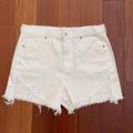 American Eagle Outfitters Shorts | American Eagle Outfitters New Highest Rise Mom Shorts Ivory Denim 16 | Color: Cream | Size: 16