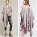 Anthropologie Tops | Anthropologie Montreux Fringe Wrap Blanket Shawl | Color: Gray | Size: One Size